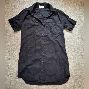 Bella Dahl Black Casual Button Down Shirt Dress